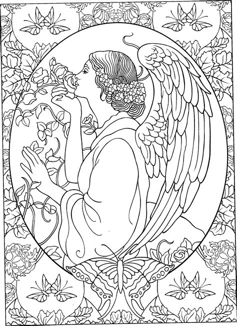 butterflies angel angel coloring pages fairy coloring mandala