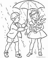 Spring Coloring Pages Easter Printable Kids Colour Sheets Rain Bunny Colouring Girl Vintage Help Umbrella Adults Kid Printing Book Print sketch template