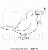 Bird Singing Outline Clipart Cute Coloring Illustration Royalty Rf Bannykh Alex Print Illustrations Decor Printable Poster Small Whistling Clipartof 2021 sketch template