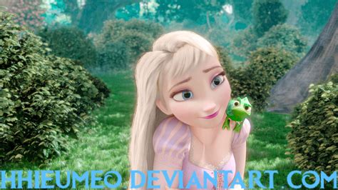 Elsa As Rapunzel By Hhieumeo On Deviantart