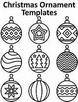 Ornaments Christmas Coloring Color Templates sketch template