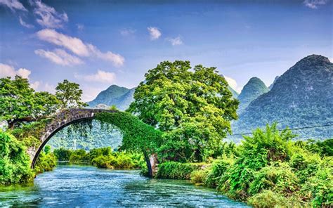 wallpapers guilin  beautiful nature river yangshuo county hdr chinese nature