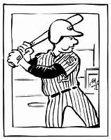 Jackie Robinson Batter Baseball Coloring Pages Getdrawings Drawing Crayola Au sketch template