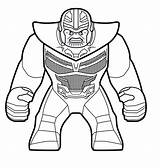 Thanos Marvel Enojado Tsgos Gauntlet Endgame Coloring Legos sketch template