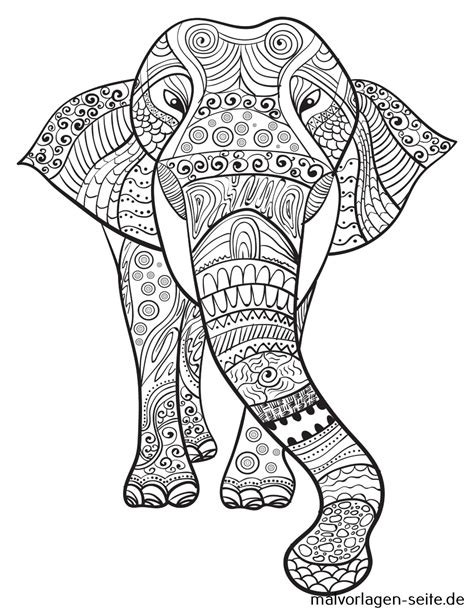 mandala erwachsene elefant malvorlagen fuer kinder