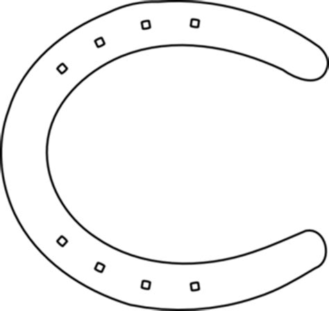 horseshoe template printable clipart  clipartix