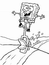 Esponja Unicycle Spongebob sketch template