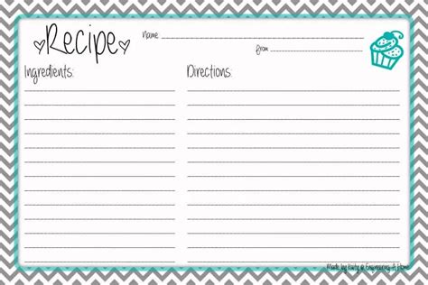 recipe card templates print   word excel fomats