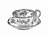 Tea Teacup Teetasse Saucer Taza Teapot Untertasse Teacups Clipground Diydeko Hippi sketch template