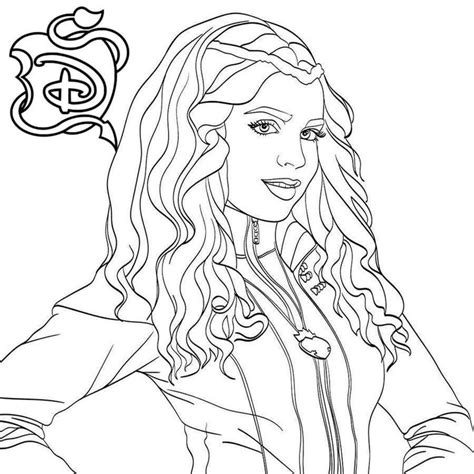 evie descendants  coloring pages hard christmas coloring