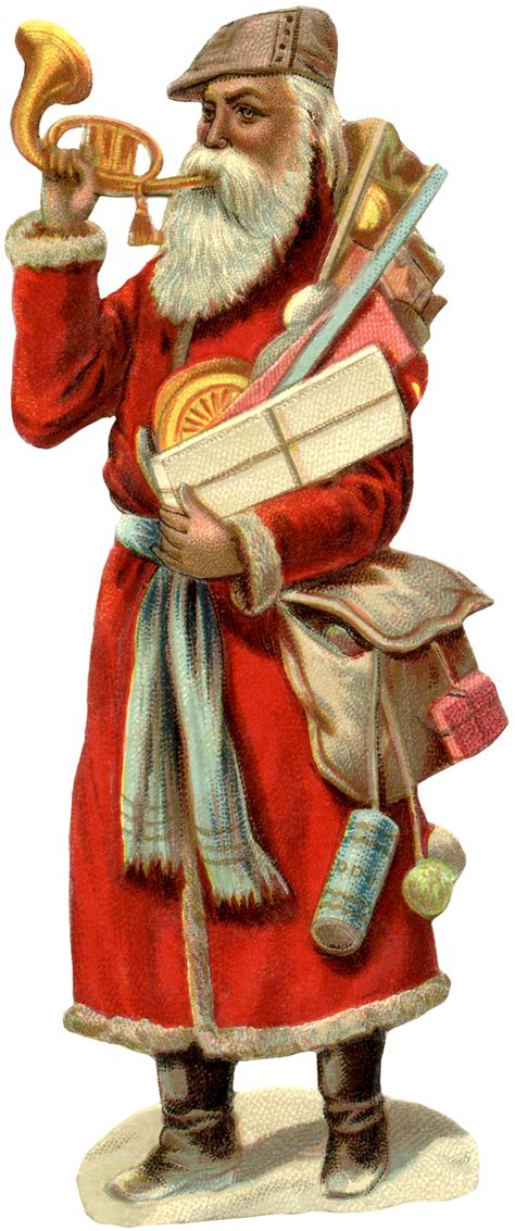 wonderful victorian santa image  graphics fairy