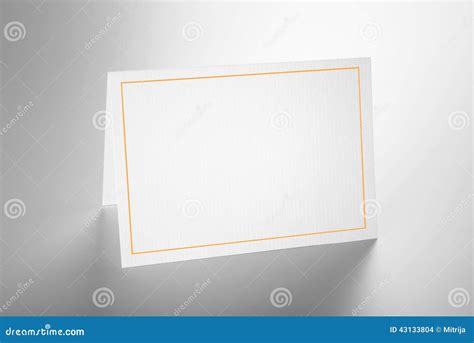 blank folded card standing stock photo image  holiday