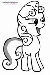 Pony Coloring Pages Little Sweetie Belle Color Kids Baby Getcolorings пони раскраски Template раскраска sketch template