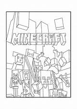 Minecraft Golem Coloring Iron Pages Printable Mobs Color Getcolorings sketch template