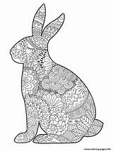 Bunny Coloring Pages Zentangle Easter Adult Printable Info Sheets Colouring Print Adults Egg Kids sketch template