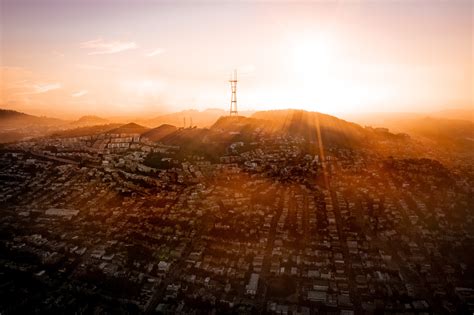 san francisco skyline drone view hd photography  wallpapers images backgrounds