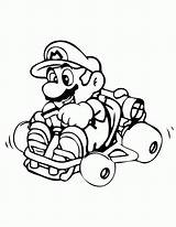 Coloring Kart Mario Pages Comments sketch template