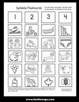 Syllable Syllables Sort Counting Flashcards Ways Literacy Rhymes sketch template