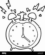 Clock Ringing Alarm Cartoon Freehand Drawn Alamy Stock sketch template