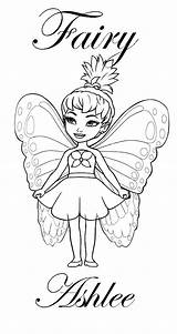 Coloring Fairy Pages Name Email Princess sketch template