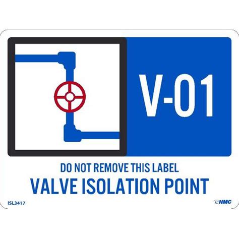 buy nmc isl label valve isolation point mega depot