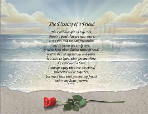 friendship poem personalized print printed ready  frame wall plaque