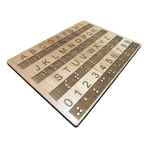 Tactile Braille Alphabet And Number Board With Raised Dots