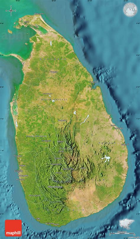 satellite map  sri lanka