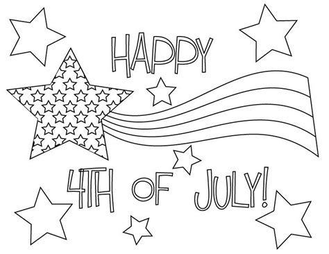 coloring page happy   july fourth  july crafts  kids july