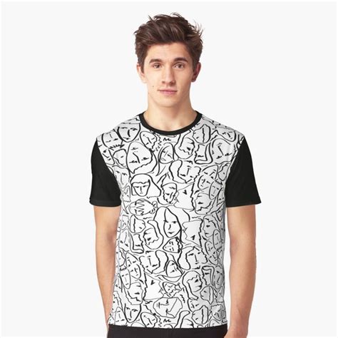call     elios shirt faces  black outlines  white cmbyn graphic  shirt