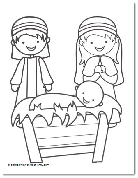 nativity coloring page sunday school school  craft