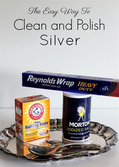 clean silver  baking soda  aluminum foil   clean silver