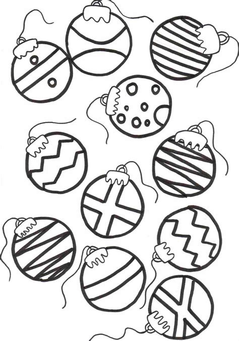 christmas ornaments coloring pages printable coloring home