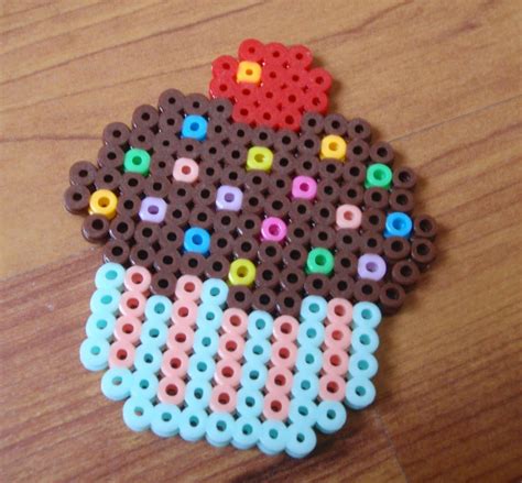 chocolate cupcake perler beads bagncraft perler bead pokemon patterns hama beads patterns