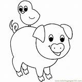 Coloring Pig Pages Baby Pigs Printable Cute Piggy Kids Color Funny Miss Print Colouring Realistic Head Animals Animal Getcolorings Designlooter sketch template