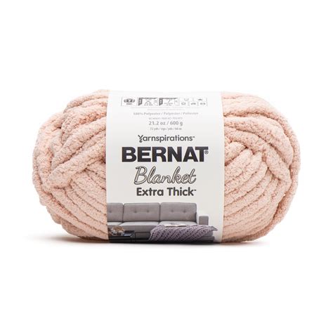 bernat blanket extra thick  jumbo polyester yarn pink dust oz