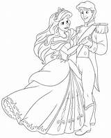 Prince Eric Pages Coloring Ariel Disney Princess Template sketch template