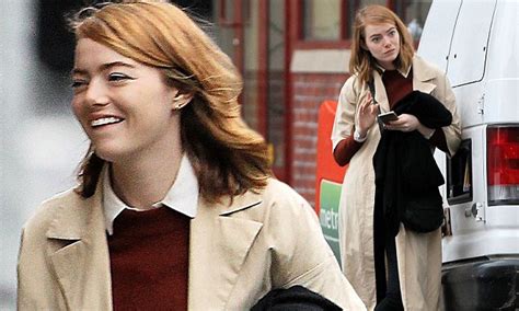 emma stone radiates happiness as she s spotted smiling in new york daily mail online