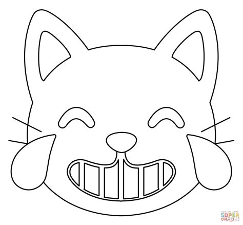 cat  tears  joy emoji coloring page  printable coloring pages
