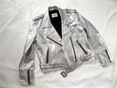 silver leather jackets   buy  silver leather
