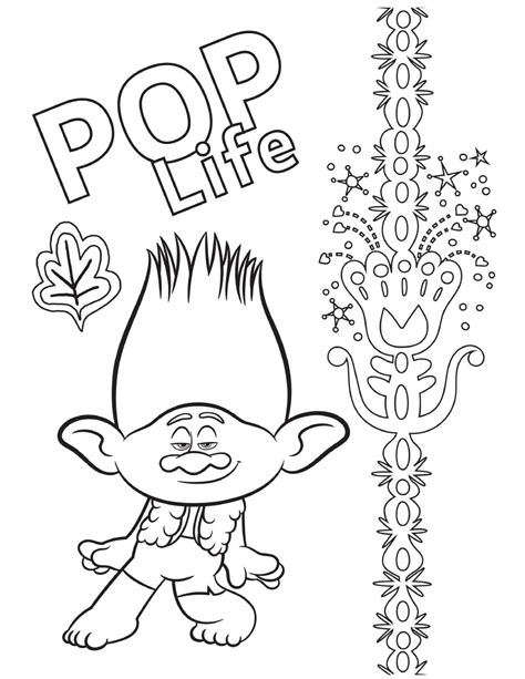 printable trolls coloring pages activity sheets zoom backgrounds