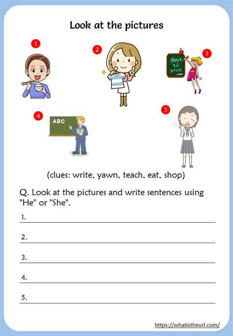 action verbs worksheets   grade  home teacher