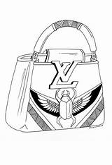 Louis Vuitton Purse sketch template