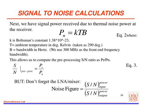 signal  noise ratio calculations  noise radar powerpoint  id