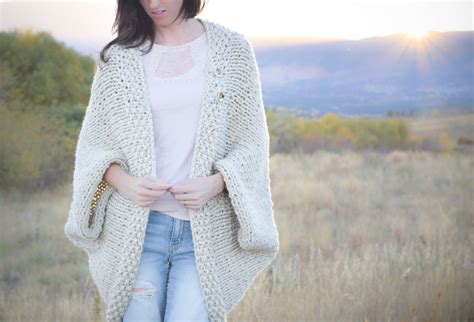 easy knit blanket sweater pattern mama   stitch