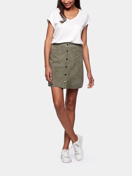 suede button skirt costes fashion