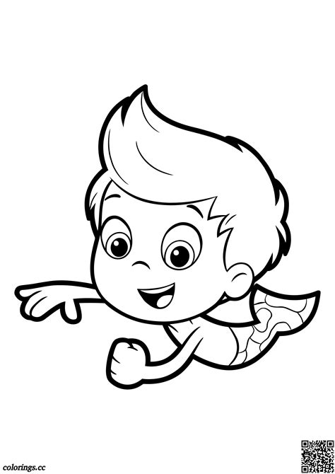 guppy boy gil coloring pages guppies  bubbles coloring pages