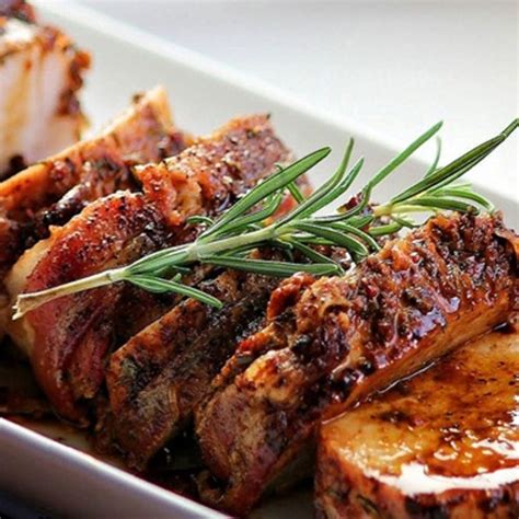 roast pork loin  bacon  brown sugar glaze