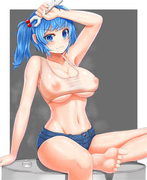 Rule 34 3 Arm Up Armpits Bare Arms Bare Legs Barefoot Blue Eyes Blue