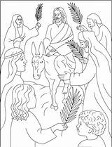 Coloring Pages Palm Sunday Jesus sketch template